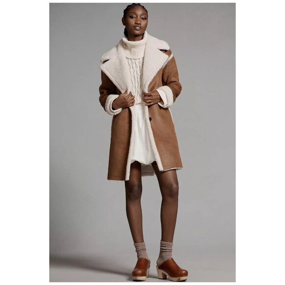 Avec Les Filles | Faux-Shearling and Suede Coat | NWT - Picture 5 of 10